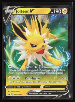 2019 SWSH: Sword & Shield Promo Cards #SWSH151 Jolteon V Promo,Holo - Image 1