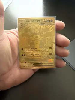 Mega Lucario EX 188/132 Mega Hyper Rare Gold Card Near Mint - Image 1