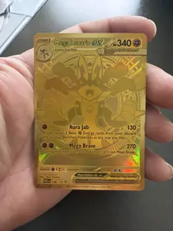 Mega Lucario EX 188/132 Mega Hyper Rare Gold Card Near Mint - Image 4