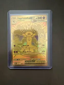 Mega Lucario EX 188/132 Mega Hyper Rare Gold Card Near Mint - Image 5