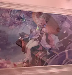 Yae Miko Zr Genshin Impact Waifu Card Slab Ika String Note Acg - Image 4