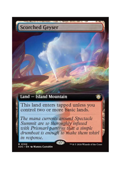 Magic the Gathering MTG SOC Scorched Geyser 102 Regular Near Mint - Image 1