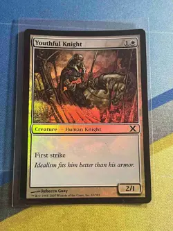 Magic the Gathering MTG 10th Edition YOUTHFUL KNIGHT Foil - Image 1