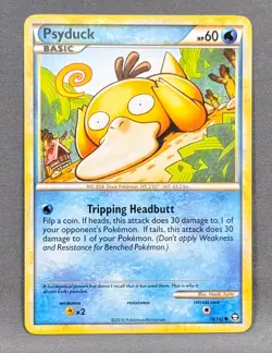 LP Psyduck 74/102 Common HGSS Triumphant Pokemon 2010 Naoki Saito - Image 1