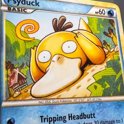 LP Psyduck 74/102 Common HGSS Triumphant Pokemon 2010 Naoki Saito - Image 3