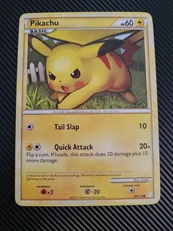 Pikachu 78/123 HeartGold and SoulSilver Non-Holo - Pokemon TCG LP - Image 1