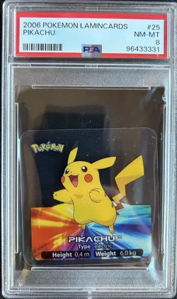 2006 Pokemon Lamincards Pikachu #25 - PSA 8 - Image 1