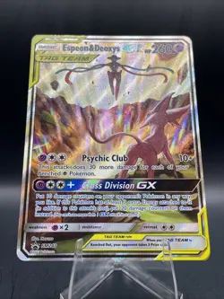 Espeon & Deoxys GX SM240 Ultra Rare Tag Team Promo Pokemon TCG NM - Image 2