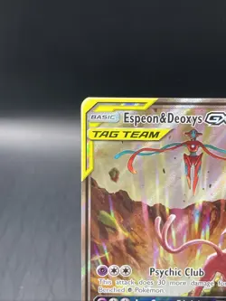 Espeon & Deoxys GX SM240 Ultra Rare Tag Team Promo Pokemon TCG NM - Image 3