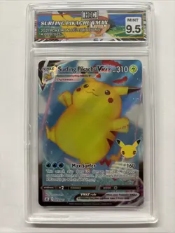 2021 Pokemon Celebrations Surfing Pikachu VMax #9 HGC 9.5 (sb3) - Image 1