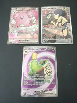 Blissey & Sinistcha EX & Poltchageist Pokemon Twilight Masquerade SV Full Art - Image 1