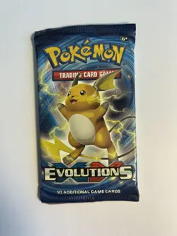 2016 Pokemon TCG XY Evolutions Single Booster Pack Authentic New Factory Sealed 820650801556 - Image 1