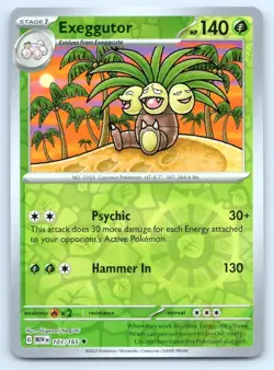 Pokemon Exeggutor 151 MEW UC REVERSE HOLO 103/165 NM - Image 1
