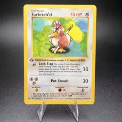 Farfetch'd 27/102 - 1st Edition Shadowless Base Set - Vintage Pokemon Card WOTC - Image 1