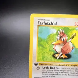 Farfetch'd 27/102 - 1st Edition Shadowless Base Set - Vintage Pokemon Card WOTC - Image 3