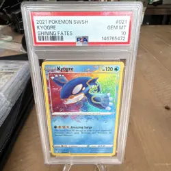 The Pokemon Company Pokemon TCG Kyogre 021/072 Shining Fates PSA 10 Eng 2021 - Image 1