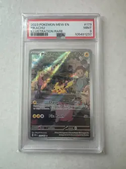 2023 POKEMON MEW EN-151 ILLUSTRATION RARE #173 PIKACHU PSA 9 - Image 1