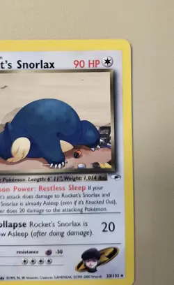 2000 Pokemon WOTC English Gym Heroes Rocket's Snorlax GHrS1 - Image 5