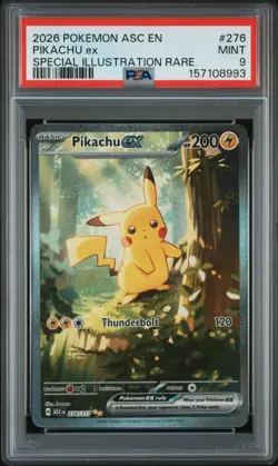 2026 POKEMON ASC EN-ASCENDED HEROES SPECIAL ILLUSTRATION RARE PIKACHU EX PSA 9 - Image 4