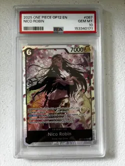2025 ONE PIECE OP12-LEGACY OF THE MASTER #087 NICO ROBIN PSA 10 - Image 1