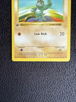 Pokemon Base Set Machop 52/102 1st Edition Shadowless - Image 2