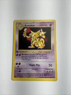 Kadabra 032/102 Base Set (Shadowless) Regular 1st Edition Rare Pokemon Vintage - Image 1