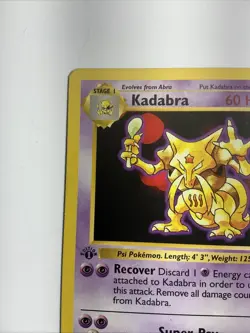 Kadabra 032/102 Base Set (Shadowless) Regular 1st Edition Rare Pokemon Vintage - Image 2