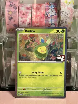 Budew 004/131 Cosmos Holo Stamped Promo Pokemon Play! Prize Pack NM - Image 1