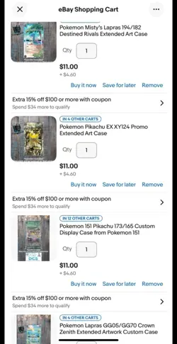 X5 Custom Pokemon Cases Bundle - Image 1
