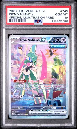 2023 Pokemon Par En-Paradox Rift Iron Valiant Ex 10 tcg - Image 1