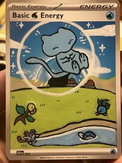 Bubble Mew custom painted energy card - Image 3