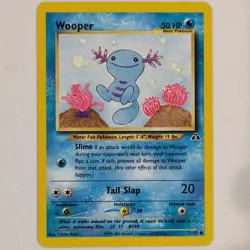 Pokemon Wooper 71/75 Neo Discovery Common 50 HP Basic Regular English Card - Image 1