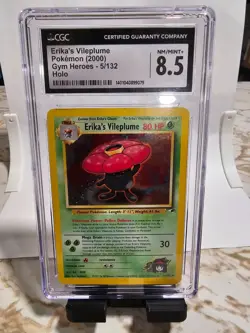 CGC 8.5 Erika's Vileplume 2000 Gym Heroes 5/132 Holo Pokemon Card - Image 1