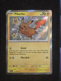 Pikachu Baby Shiny Rare Card SV Paldean Fates #131/091 - Image 2