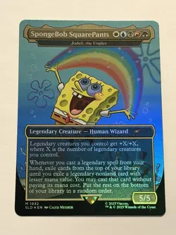 Magic MTG Secret Lair Spongebob Legends of Bikini Bottom Rainbow Foil SLD Set - Image 3