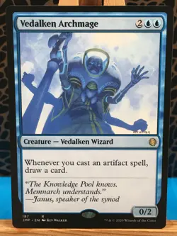 MTG - Vedalken Archmage. Jumpstart. Rare Blue Creature - Vedalken Wizard. 187. - Image 1