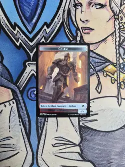 1x Golem (4,4) Token - NM MH2 Modern Horizons 2 MTG - Image 1