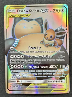 Pokemon Karte Eevee & Snorlax GX Tag Team 171/181 Englisch - Image 1