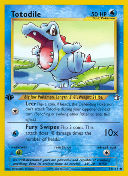 Totodile 81/111 Common Neo Genesis Pokemon Deutsch Lightly Played - Image 4