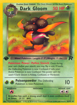 Dark Gloom 36/82 Uncommon Team Rocket Pokemon Unlimited Lightly Played - Image 4