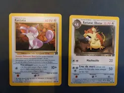 Lot Cartes Pokemon Team Rocket FR – Rattata 66/82 + Rattatac Obscur 51/82 - Image 1