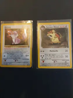 Lot Cartes Pokemon Team Rocket FR – Rattata 66/82 + Rattatac Obscur 51/82 - Image 2