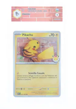 Pokemon Pikachu (Reverse) - 051/162 - Pokemon Day Promo - GRAAD 9.5 ITA 2026 - Image 1