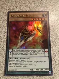 Qliphort Scout NECH-EN021 Ultra Rare Unlimited Edition LP Yugioh - Image 1