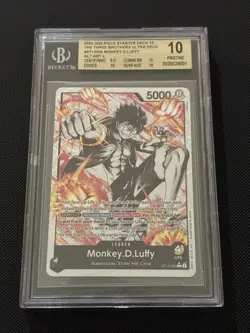 2024 One Piece Monkey D Luffy Starter Deck 13 ST13-003 Alt Art BGS 10 - Image 1