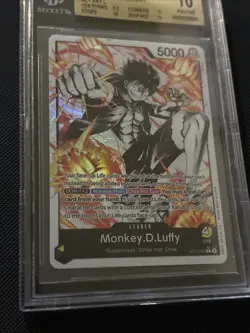 2024 One Piece Monkey D Luffy Starter Deck 13 ST13-003 Alt Art BGS 10 - Image 3