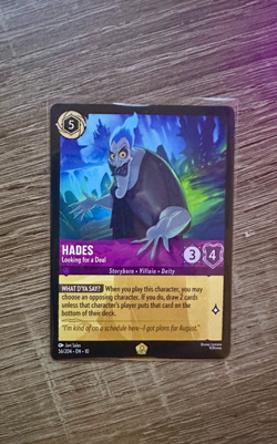 Disney Lorcana Hades-Looking for a Deal Character Card 56/204 Hercules TCG - Image 1