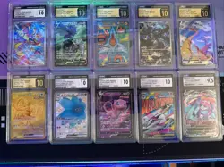 Pokemon TCG 10x CGC Graded Cards Lot - Mint+ To Pristine 10 - Image 1