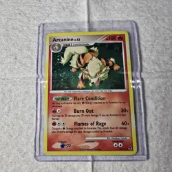 Pokemon Arcanine 1/111 Rising Rivals Holo Rare Stage 1 100 HP 2009 English Card - Image 1