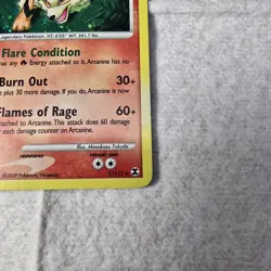 Pokemon Arcanine 1/111 Rising Rivals Holo Rare Stage 1 100 HP 2009 English Card - Image 5